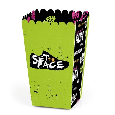 Big Dot of Happiness Set the Pace - Running - Track, Cross Country or Marathon Party Favor Popcorn Treat Boxes - Set of 12