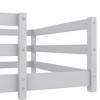 ORRD Twin Size Montessori Floor Bed with Fence, Low Wood Bed Frame for Kids Boys Girls, Gray - 3 of 4