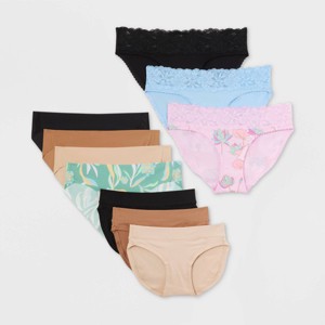Women's 10pk Bikini Underwear - Auden™ Floral Print - 1 of 4