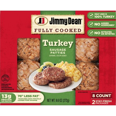 Jimmy Dean Fully Cooked Turkey Sausage Patties - 9.6oz/8ct