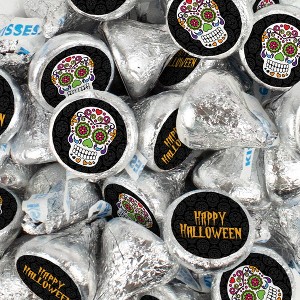 Halloween Candy Party Favors Chocolate Hershey's Kisses by Just Candy - Sugar Skulls - 1 of 1