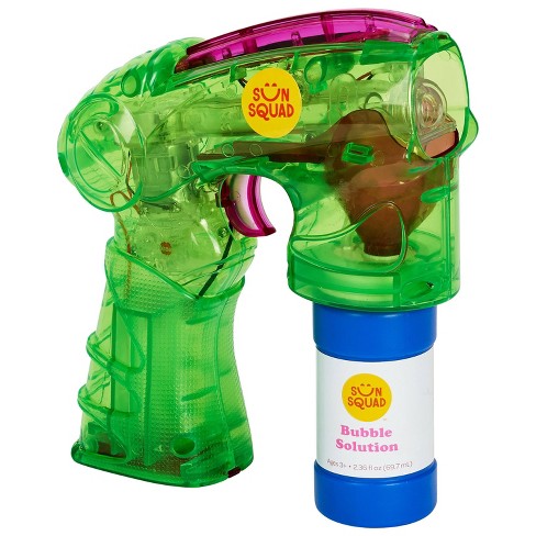 Bubble Fun Bubble Blower Green Gun with Bubbles Bottle 