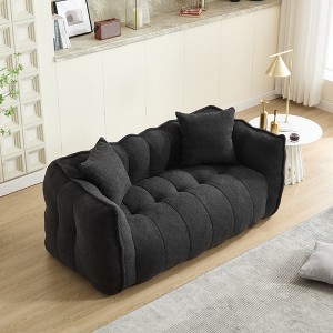 JOYRACER 2-Person Soft Chair with High Resilience Foam Core with 2 pillows, Comfy Square recliner for Reading & TV in Living Room or Bedroom - 1 of 4