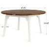 Tribesigns Round Dining Table for 4-6 People, 47" Kitchen Dinner Table - 2 of 4