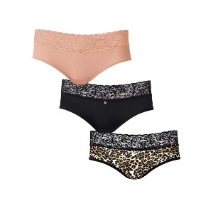 VENUS Womens Pearl By VENUS® Lace Trim Hipster 3 Pack - 1 of 4