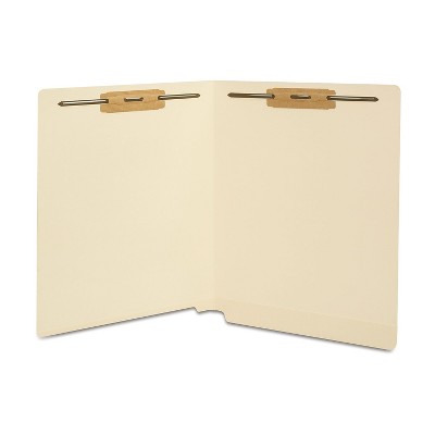 MyOfficeInnovations Manila End-Tab Fastener Folders with Reinforced Tabs Letter Size 50/BX 807785