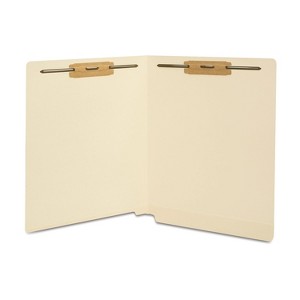 MyOfficeInnovations Manila End-Tab Fastener Folders with Reinforced Tabs Letter Size 50/BX 807785 - 1 of 4