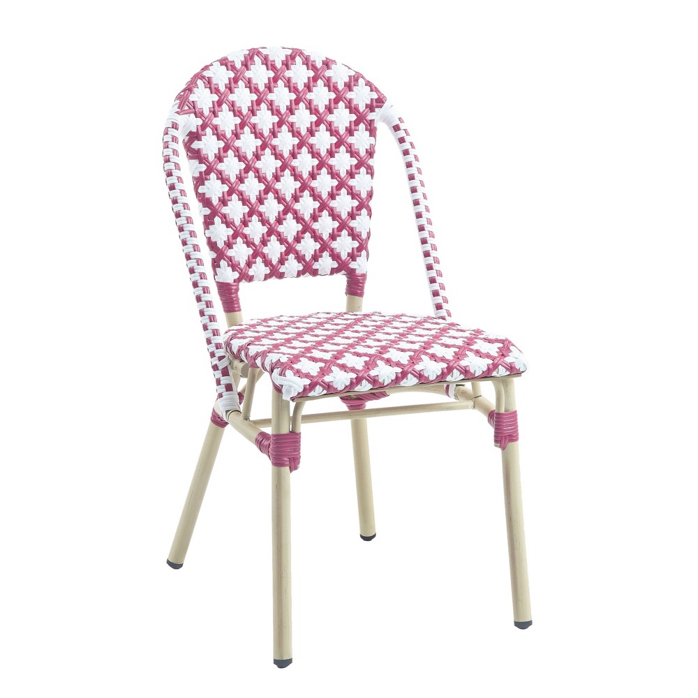 Photos - Garden Furniture Adkins 2pk Quatrefoil Patio Chairs - Pink - miBasics