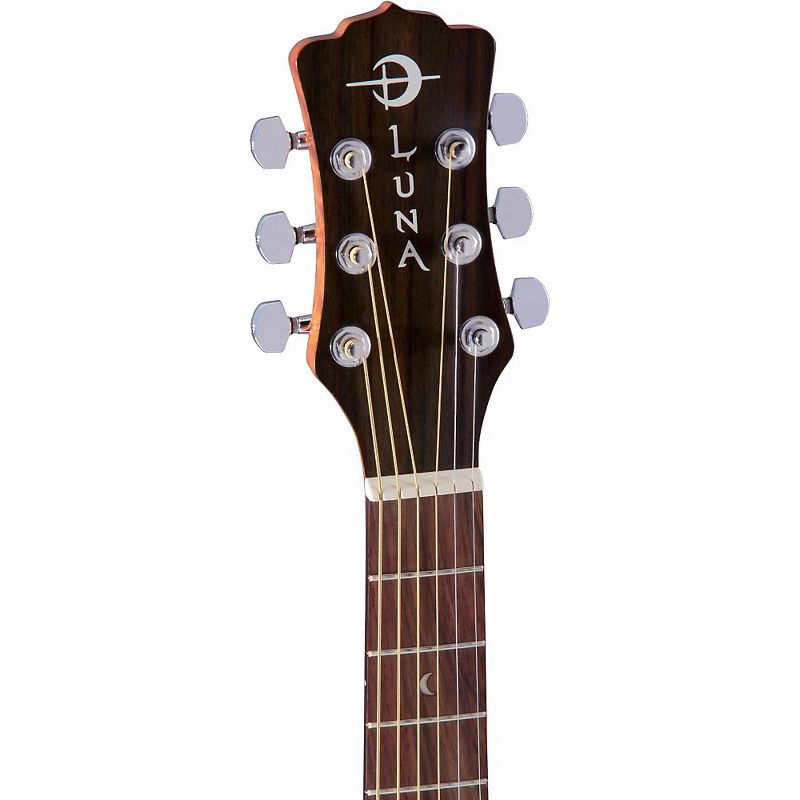 Luna Muse Safari Series Spruce 3/4 Dreadnought Travel Acoustic Guitar Natural, 5 of 7