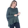 24seven Comfort Apparel Womens Oversized Long Sleeve Plus Size Dolman Top - 2 of 4