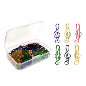 Wrapables Paper Clips Bookmarks for Office Home School (Set of 50), Treble Clef - 1 of 4