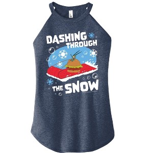 Women's - SpongeBob SquarePants - Dashing Through The Snow Graphic High Neck Tank - 1 of 4