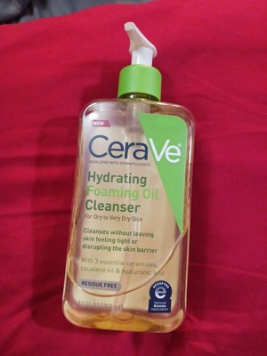 Cerave Hydrating Foaming Cleansing Oil Face Wash With Squalane Oil ...