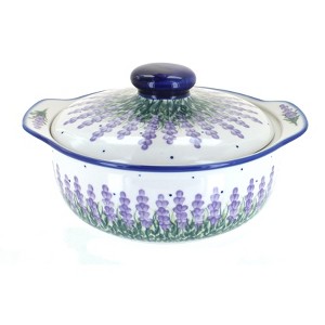 Blue Rose Polish Pottery 41C WR Unikat Round Covered Baker - 1 of 3