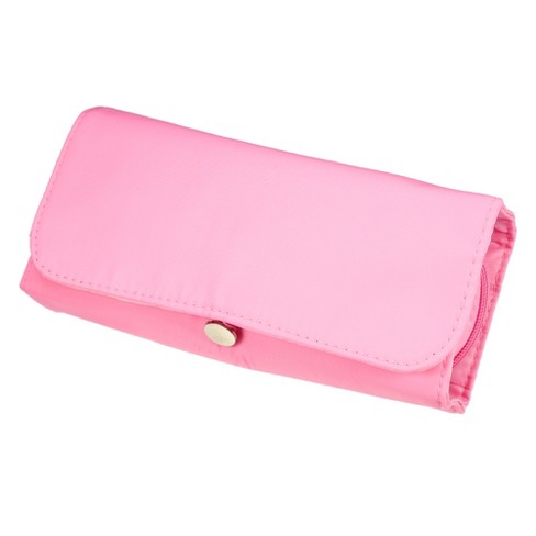 Unique Bargains Pu Leather Waterproof Makeup Bag Cosmetic Case Makeup Bag  For Women L Size Pink 1 Pcs : Target