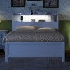 TIRAMISUBEST Twin/Full Size LED Platform Bed with Trundle and 3 Storage Drawers, Wooden Bed Frame with Storage Headboard and LED Light - 3 of 4