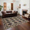 Modern Washable Area Rug, Checkered Leopard Print Floor Cover with Non Slip Backing, Low Pile Stain Resistant Indoor Carpet - 2 of 4