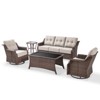 Buenhomino Wicker Patio Furniture Set-All Weather Rattan Patio Sofa Set with Swivel Rocker Chairs Outdoor Conversation Set for Deck Lawn Porch - 3 of 4