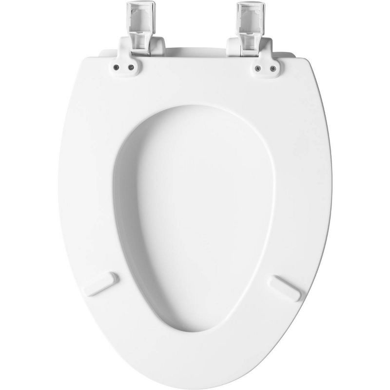 Kendall Never Loosens Enameled Wood Toilet Seat with Easy Cleaning Whisper Close White - Mayfair by Bemis, 4 of 10