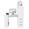 GDFStudio Cyra Modern Computer Desk with 4-in-1 Socket, 3 Slide Drawers and 4 Storage Levels - 2 of 4