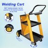 Multi Function 3 tier Welding Cart. gas bottle and accessory storage.Welding Heavy Duty Cart for Tig Mig Welder and Plasma Cutter - 4 of 4
