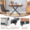 KWPZQEB Modern Multifunctional Folding Table, Minimalist lift table with Metal Legs and Adjustable Height, Computer Desk for Small Spaces, Apartment - 4 of 4