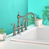 Double Handles Bridge Kitchen Faucet With Side Sprayer - 2 of 4