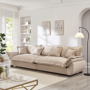 125.98'' Velvet Modular Sectional Sofa with Storage and Removable Backrest and Throw Pillows - 1 of 4