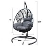 Coolbibila-PE Wicker Egg Chair Swing, Egg Chair For Patio With Cushions, Outdoor Accent Chair With Modern Design, Swing Chairs For Outside - image 4 of 4