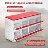 Metal Chicken Laying Box with Vented Holes & Swing Perch, Egg Nesting Box for Chickens, Hens, Ducks - 4 of 4