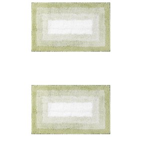 Unique Bargains Non-Slip Absorbent Soft Plush Shaggy Bath Mats 2 Pcs - 1 of 4