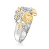 Ross-Simons 0.10 ct. t.w. Diamond Sea Life Ring in 2-Tone Sterling Silver - 3 of 4