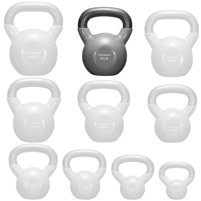 Philosophy Gym Vinyl Coated Cast Iron Kettlebell Weights  - Gray, 5 of 7