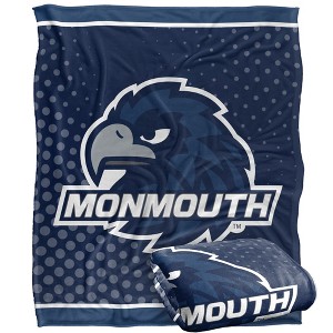 Monmouth University Logo Dots Silky 50x60 Blanket, 1 Sided - 1 of 4