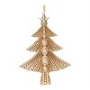 Glittered Pine Tree & Snowflake Ornament – 5"H Christmas Gold Holiday Hanging, Set of 12 by Melrose - 4 of 4