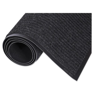 3'x5' Rectangle Solid Floor Mat Black - Crown