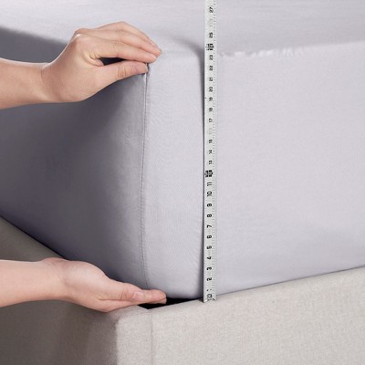 Gray Lavender Full Microfiber Deep Pocket Fitted Sheet Set