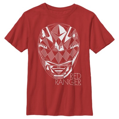 Boy's Power Rangers Geometric Ranger Helmet T-Shirt
