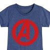 Girls' - Marvel - Avengers A Logo Fitted Short Sleeve Graphic T-Shirt - 2 of 4