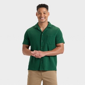 Men's Full Button Camp Shirt - Goodfellow & Co™ - 1 of 3