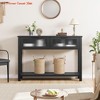 43'' Narrow Console Table with 2 Glass Drawers, 2-Tier Sofa Table for Entryway, Modern Side Table with Storage - 3 of 4