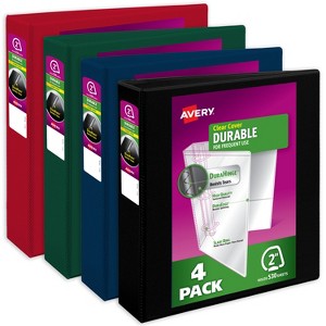 Avery Durable View 3 Ring Binders, 2 Inch Slant Rings, 530-Sheet Capacity, DuraHinge, 2.8 Inch Wide Spine, Customizable Clear Covers and Spine, - 1 of 4