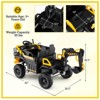 Costway 24V Ride On Excavator, 4WD Electric Truck Construction Vehicle with Remote Control - 3 of 4