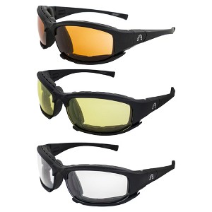 3 Pairs of Alpha Omega AO3 Safety Motorcycle Sunglasses - 1 of 4