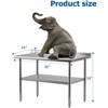 Stainless Steel Work Table with Backsplash - Heavy Duty Commercial Prep Table for Restaurant, Kitchen, Hotel, Home Use - 3 of 4