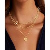 14K Gold Plated Layered Necklace Set for Women, Dainty Adjustable Stackable Gold Chains, Trendy Minimalist Jewelry Gift - 4 of 4