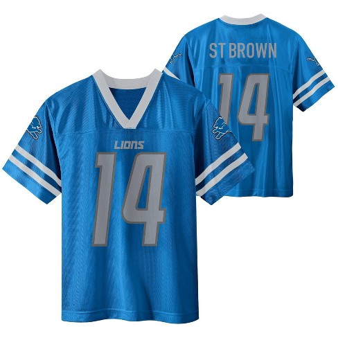 Nfl Detroit Lions Toddler Boys' Short Sleeve St. Brown Jersey : Target