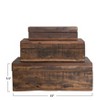 Storied Home Reclaimed Vintage Wood Boxes, Set of 3 Sizes, Natural - 2 of 2