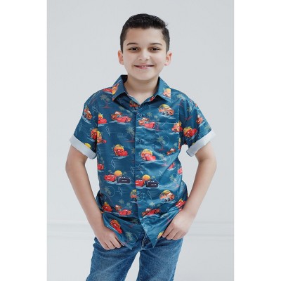 Disney Toy Story Mickey Mouse Cars Nightmare Before Christmas Button Down Shirt Toddler to Big Kid