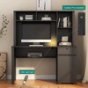CENGHU Modern Home Office Desk with Lockable Drawer, 2 AC Outlets, 2 USB Ports, Computer Desk with Hutch & Bookshelf, Wood Executive Desk - 2 of 4